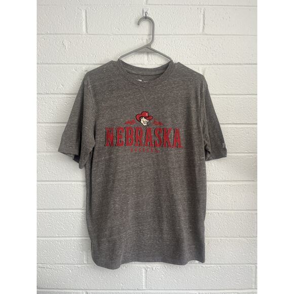 Nebraska Huskers Gray Russell Athletic Vintage Logo TShirt Medium - Picture 5 of 5